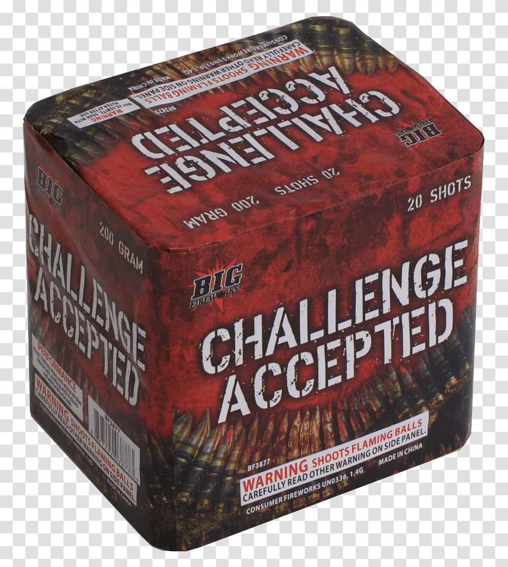 Challenge Accepted, Box, Weapon, Carton, Cardboard Transparent Png