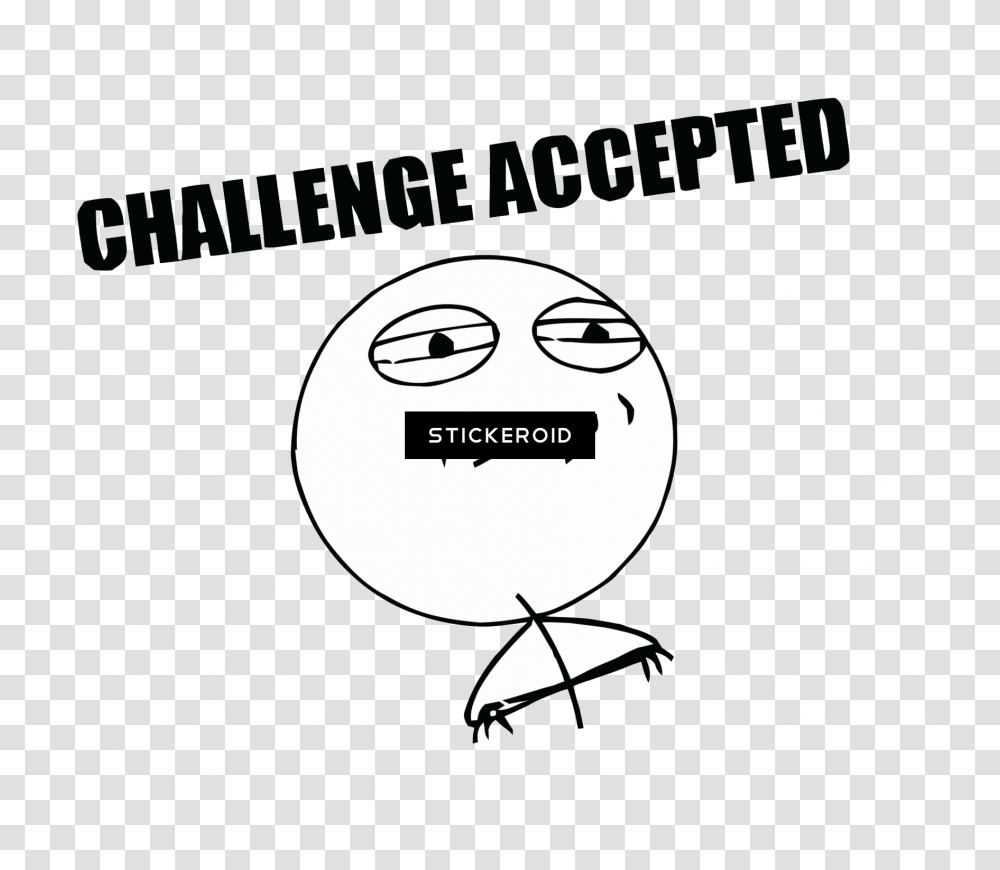 Challenge Accepted Meme Illustration, Text, Poster, Advertisement, Flyer Transparent Png