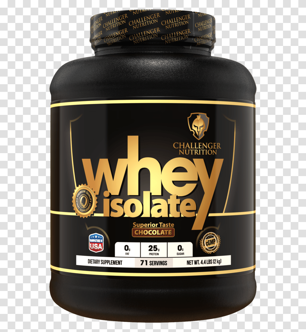 Challenger Whey Isolate, Label, Bottle, Beer Transparent Png
