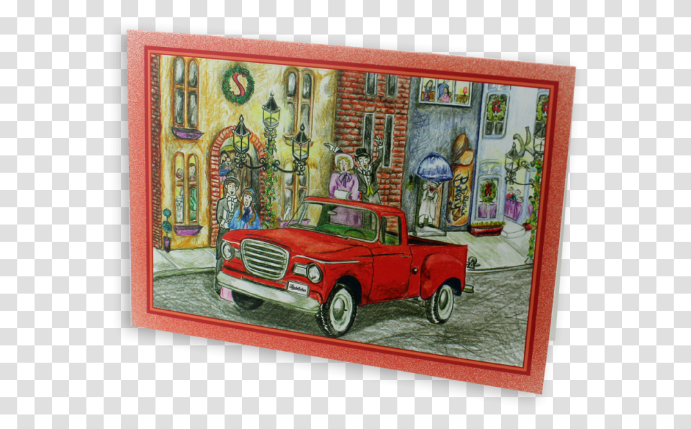 Champ Truck Christmas Cards Antique Car, Vehicle, Transportation, Mural Transparent Png