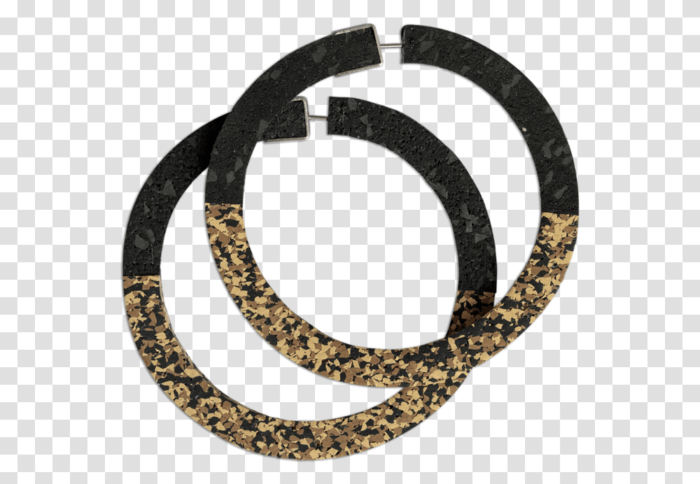 Champ Two Tone Hoops Black Sand Speckle, Rug, Accessories, Accessory, Jewelry Transparent Png