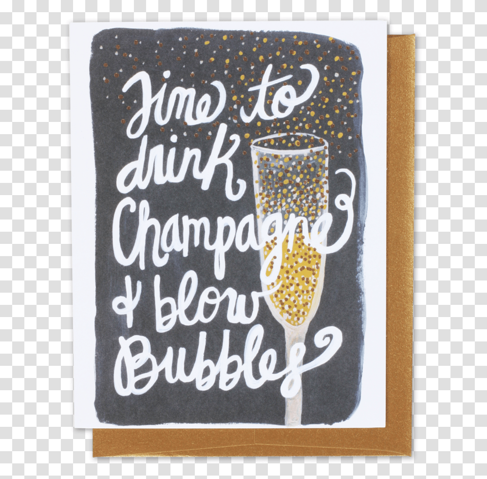 Champagne Amp Bubbles Card Calligraphy, Blackboard, Poster, Advertisement Transparent Png