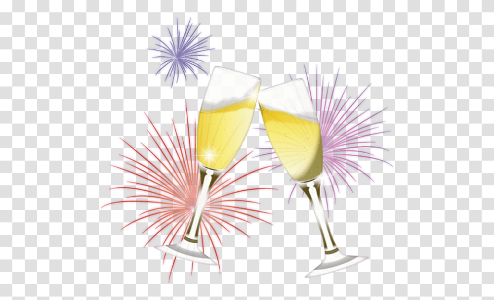 Champagne And Fireworks Download Background Gold Champagne Glass, Goblet, Cocktail, Alcohol, Beverage Transparent Png