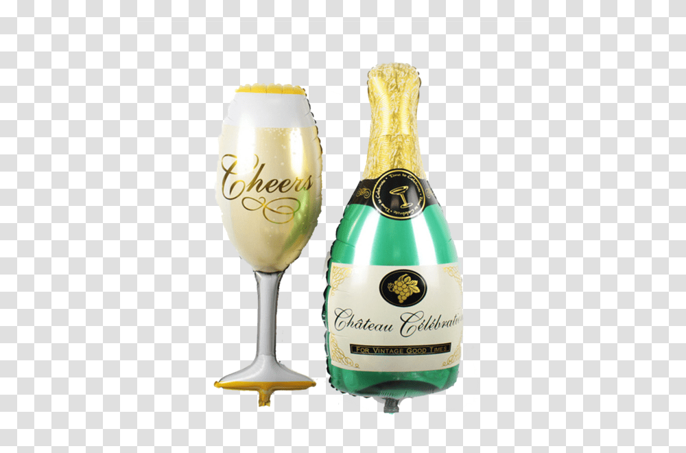 Champagne And Glass BalloonClass Champagne And Glass Balloons, Alcohol, Beverage, Drink, Liquor Transparent Png