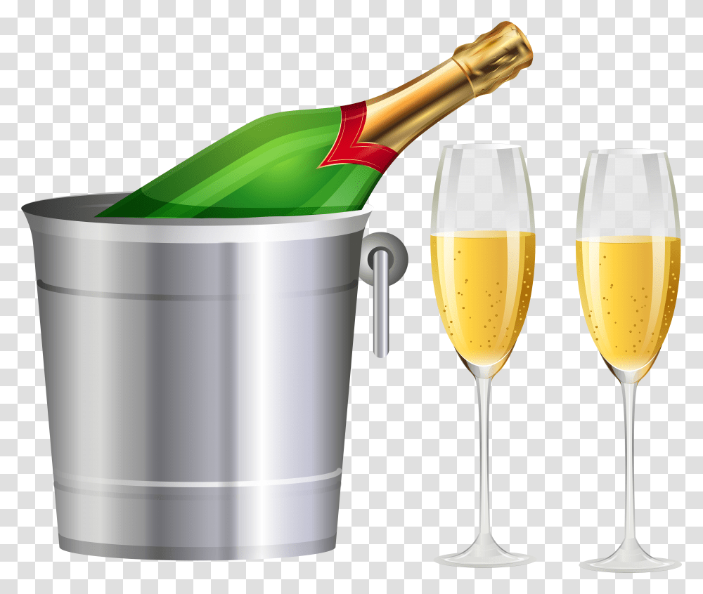 Champagne And Glasses Transparent Png