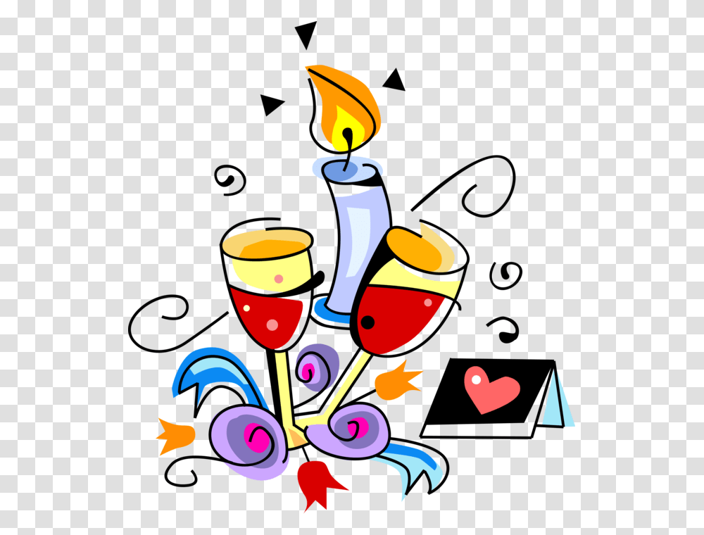 Champagne At Reception Vector Image Illustration Of Clipart On Happy Anniversary, Light, Poster, Advertisement Transparent Png