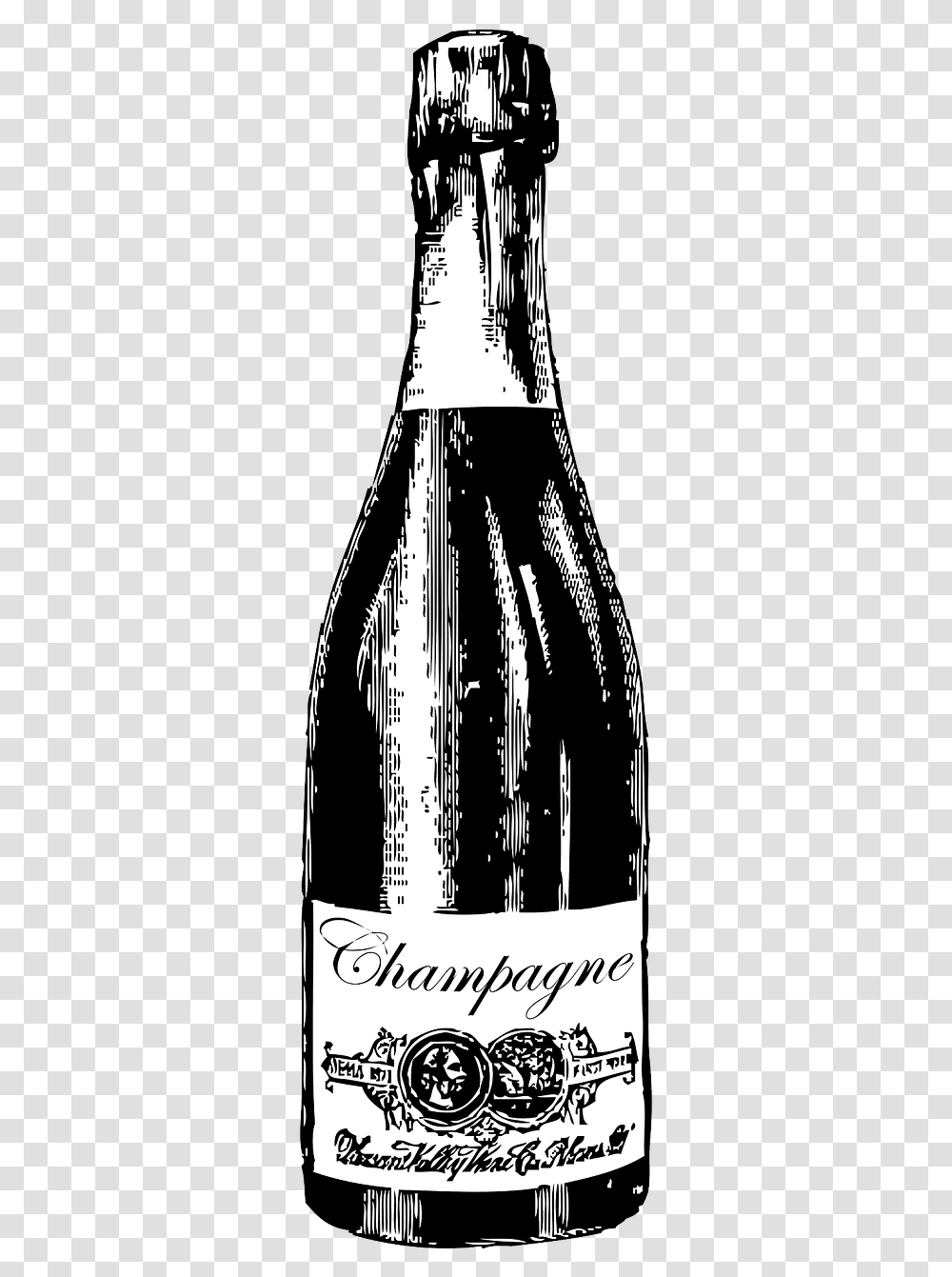 Champagne Black And White, Leisure Activities, Musical Instrument, Lute Transparent Png