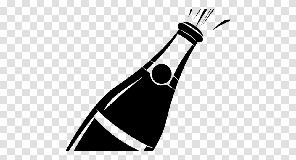 Champagne Bottle Clipart Champagne Bottle Clipart Black And White, Bow, Leisure Activities, Musical Instrument, Pop Bottle Transparent Png