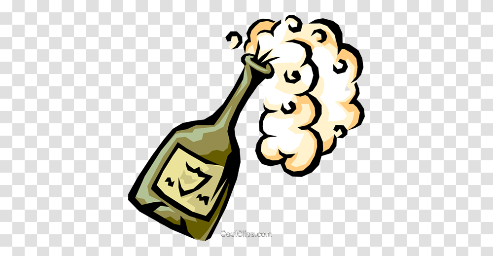 Champagne Bottle Popping Royalty Free Vector Clip Art Illustration, Plant, Beverage, Antelope Transparent Png