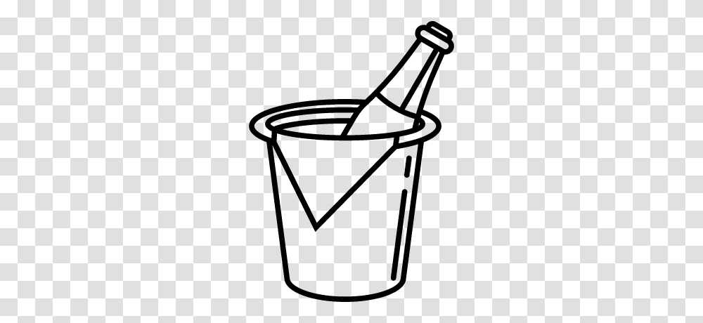Champagne Bottle With Bucket Free Vectors Logos Icons, Gray, World Of Warcraft Transparent Png