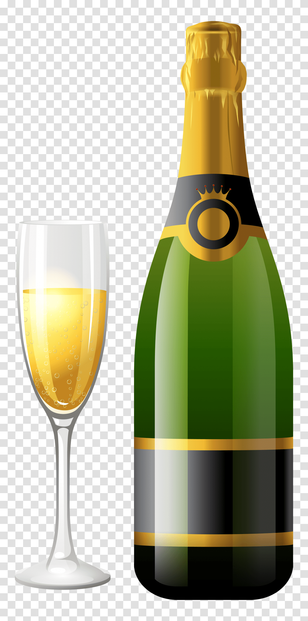 Champagne Bottle With Glass Clipart, Beer, Alcohol, Beverage, Drink Transparent Png