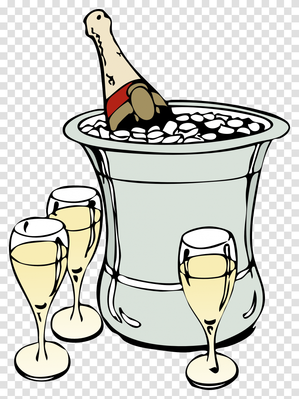 Champagne Clip Art, Bucket, Glass, Alcohol, Beverage Transparent Png
