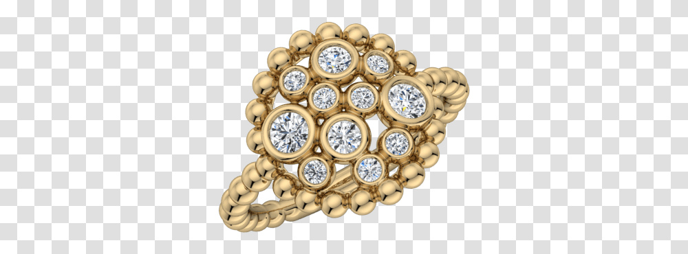 Champagne Diamond Bubble Ring, Gold, Accessories, Accessory, Jewelry Transparent Png