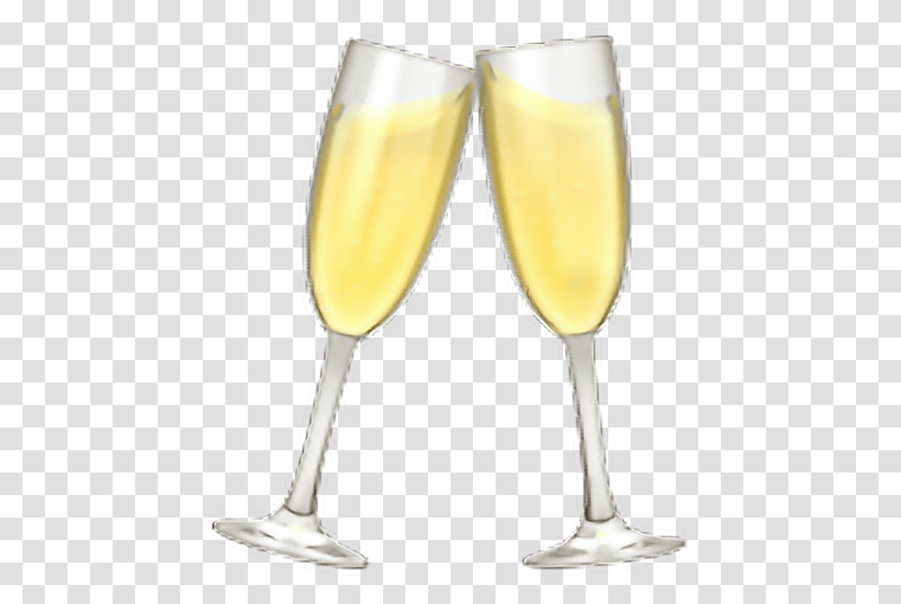 Champagne Emoji, Glass, Beverage, Drink, Alcohol Transparent Png