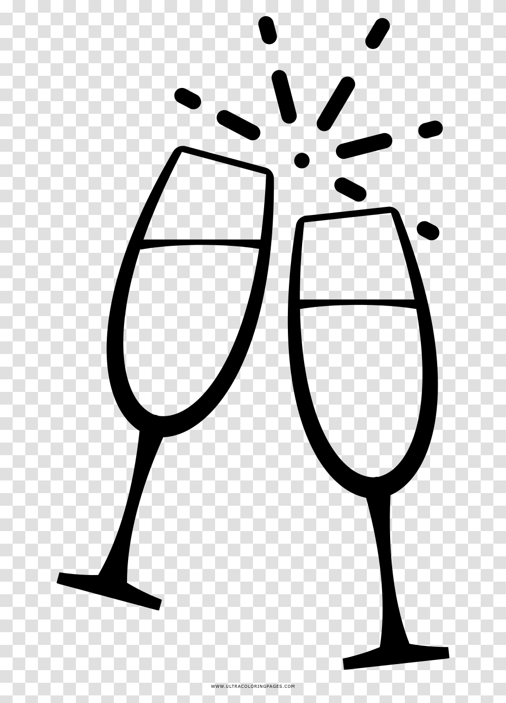 Champagne Flute Coloring, Gray, World Of Warcraft Transparent Png
