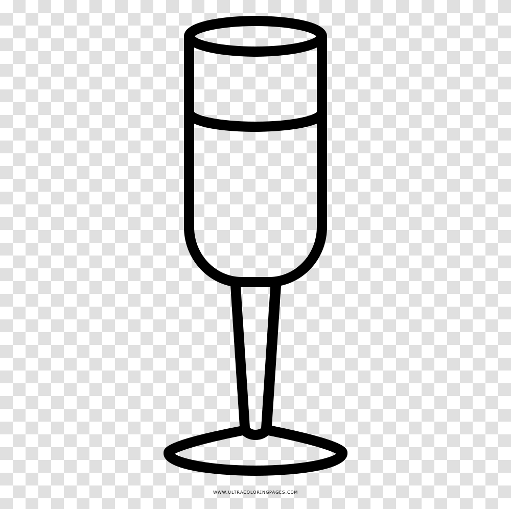 Champagne Flute Coloring Page, Gray, World Of Warcraft Transparent Png
