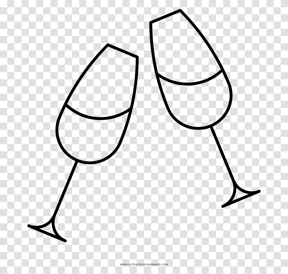 Champagne Flutes Coloring, Gray, World Of Warcraft Transparent Png
