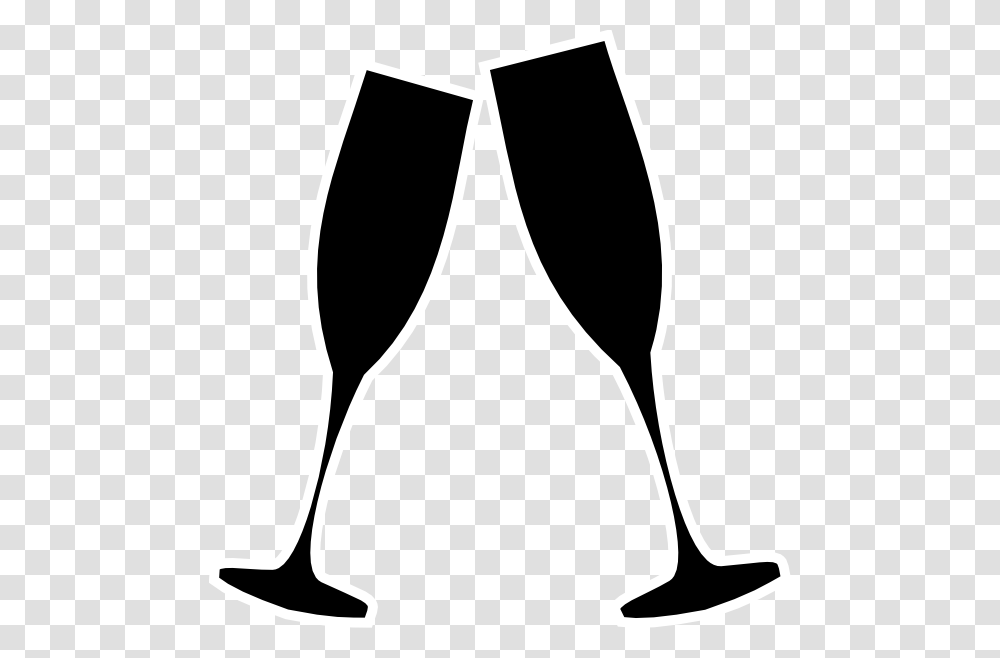Champagne Glass Blk, Oars, Silhouette, Label Transparent Png