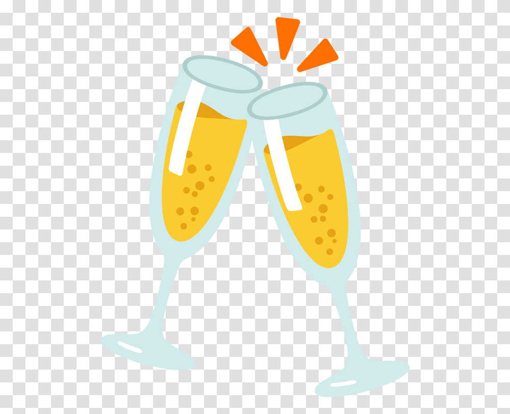 Champagne Glass Wine Glass New Year Champagne Emoji New Year 2019 Emoji, Beer, Alcohol, Beverage, Drink Transparent Png