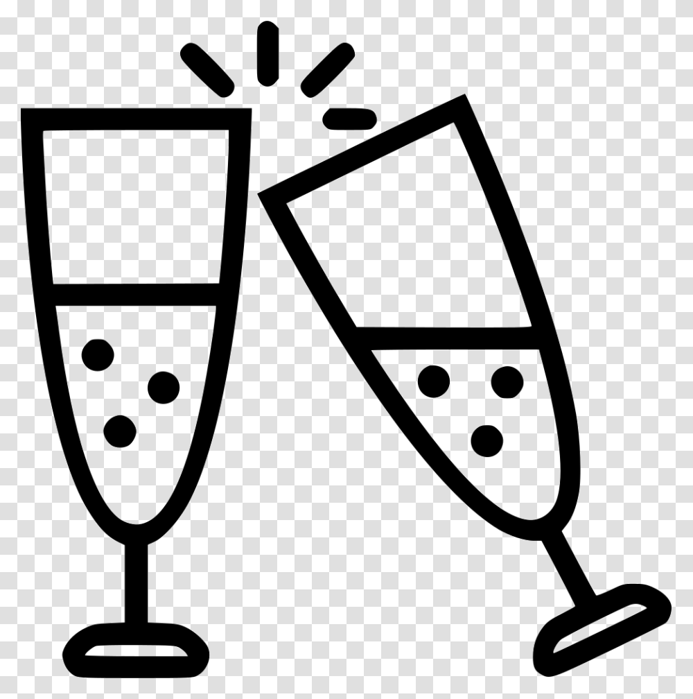 Champagne Glasses Icon Free Download, Armor, Shield, Stencil Transparent Png