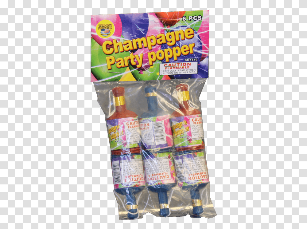 Champagne Party Popper 6 Pack 6 Pack Party Poppers, Food, Shelf, Candy, Cabinet Transparent Png