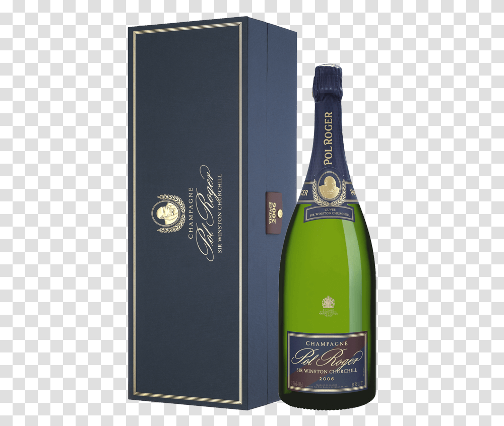 Champagne Pol Roger Cuve Sir Winston Churchill Brut Pol Roger, Alcohol, Beverage, Drink, Bottle Transparent Png