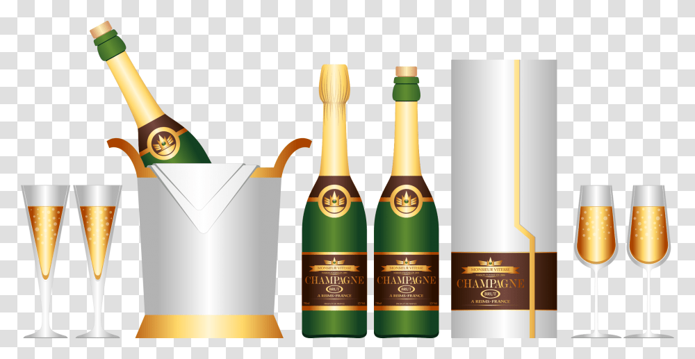 Champagne Set Clip Arts Champagneflaska, Beverage, Drink, Alcohol, Wine Transparent Png