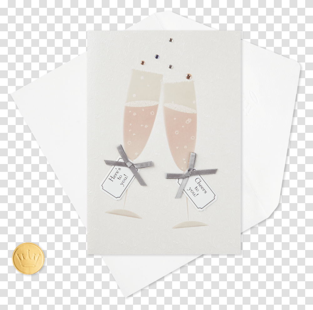 Champagne Toast For Two Anniversary Card Champagne Stemware, Box, Paper, Envelope Transparent Png