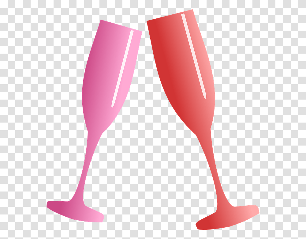 Champagne Toast Pink Champagne Glasses Clipart, Brush, Tool, Oars, Team Sport Transparent Png