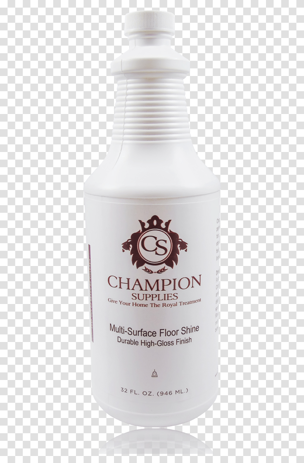 Champion Multi Surface Floor Shine Glass Bottle, Milk, Beverage, Drink, Alcohol Transparent Png