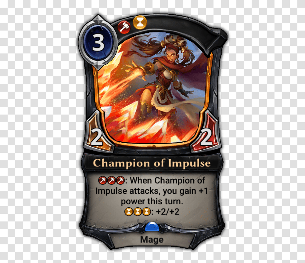 Champion Of Impulse Eternal Card Game Wiki Fandom Dragons From Eternal Card Game, Person, Human, Advertisement, Poster Transparent Png