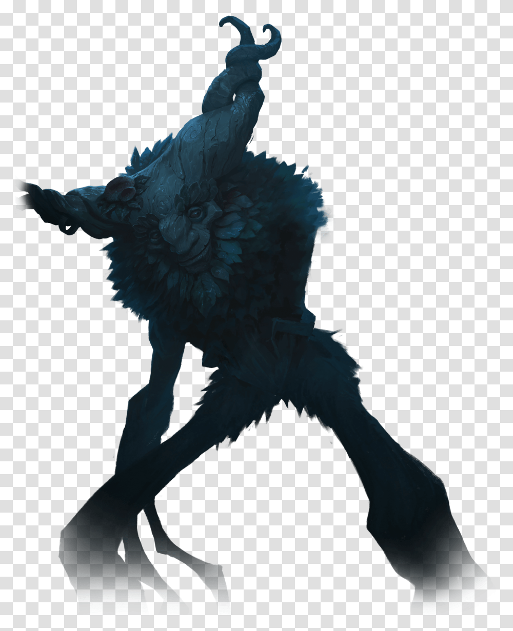 Champion Reveal Ivern The Green Father, Silhouette, Bird, Animal, Astronomy Transparent Png