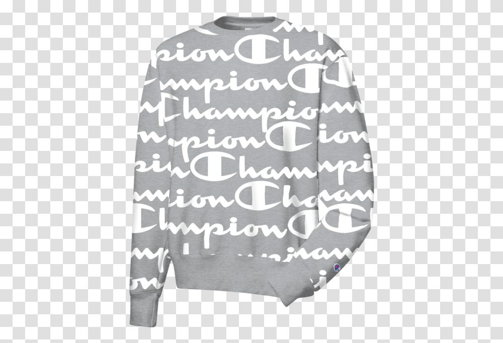 Champion Reverse Weave Aop Crew, Apparel, Sleeve, Long Sleeve Transparent Png