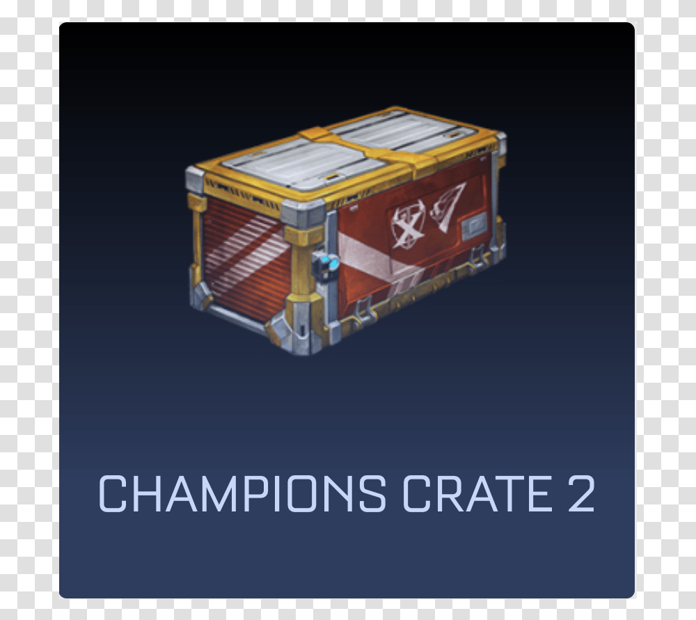 Champions Crate 1 Rocket League Crate Drop, Box, Label, Transportation Transparent Png