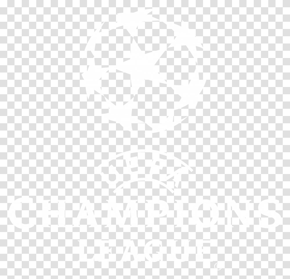 Champions League Logo Uefa Champions League Logo White, Stencil, Paper Transparent Png