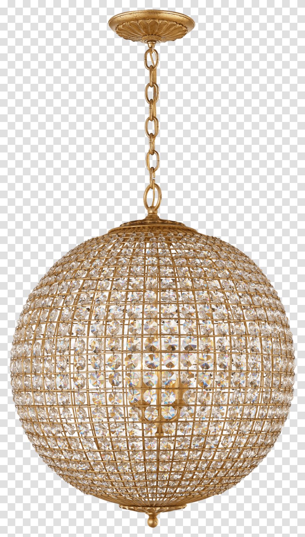 Chandelier Ceiling Lights Visual Comfort Renwick Sphere Chandelier Aerin, Lamp, Lampshade Transparent Png