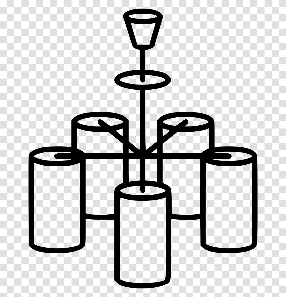 Chandelier Icon Free Download, Cylinder, Lamp, Weapon, Weaponry Transparent Png