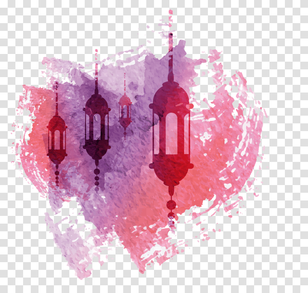 Chandelier Lighting Lamp Light Fixture Eid Green Oil Ramadan Watercolor Banner Design, Modern Art, Drawing Transparent Png