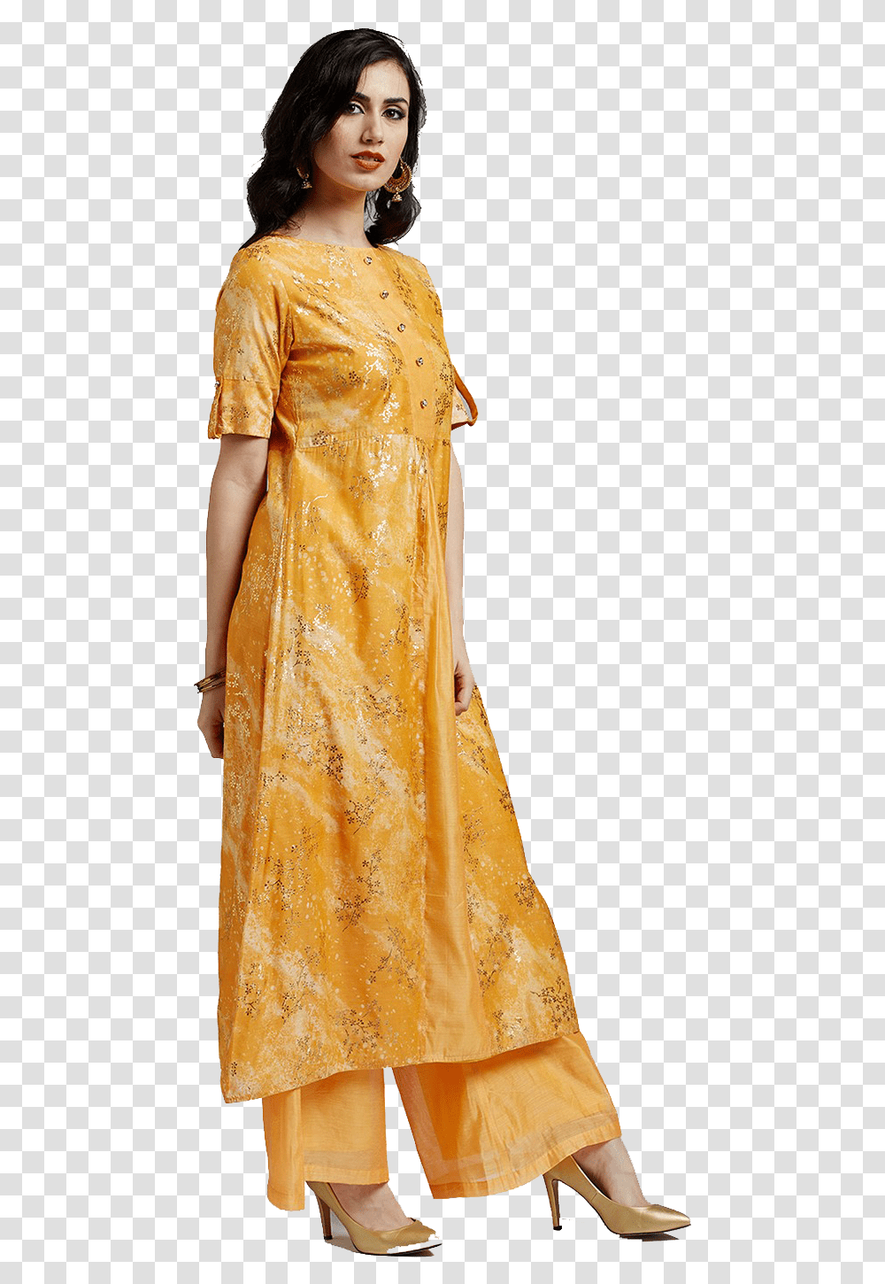 Chanderi Kurti Background Ladies Model Top, Evening Dress, Robe, Gown Transparent Png