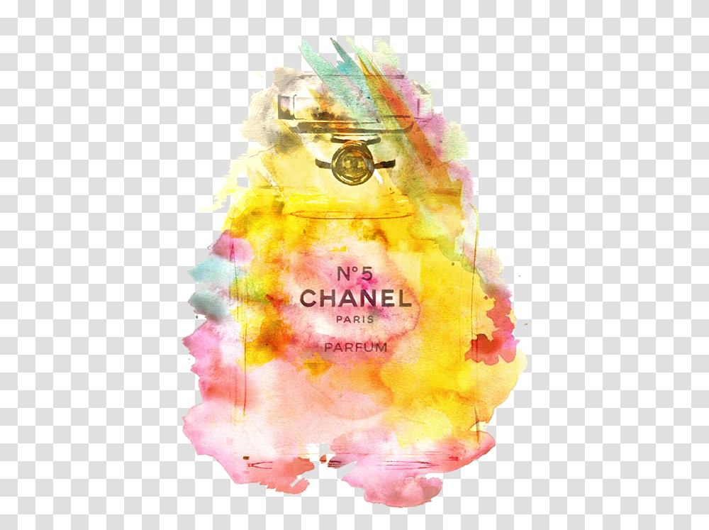 Chanel No 5 Watercolor Poster 4 Image By Diana Van Throw Pillow Chanel Water Color, Advertisement, Art, Graphics, Paper Transparent Png