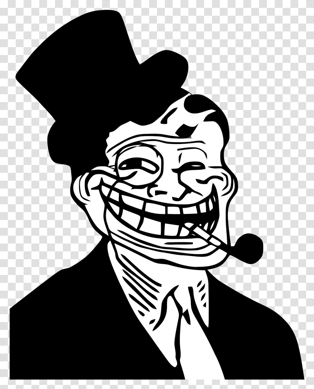 Changed My Contact From Dad To Roast Master69 By Troll Face With Hat, Art, Head, Stencil, Pirate Transparent Png