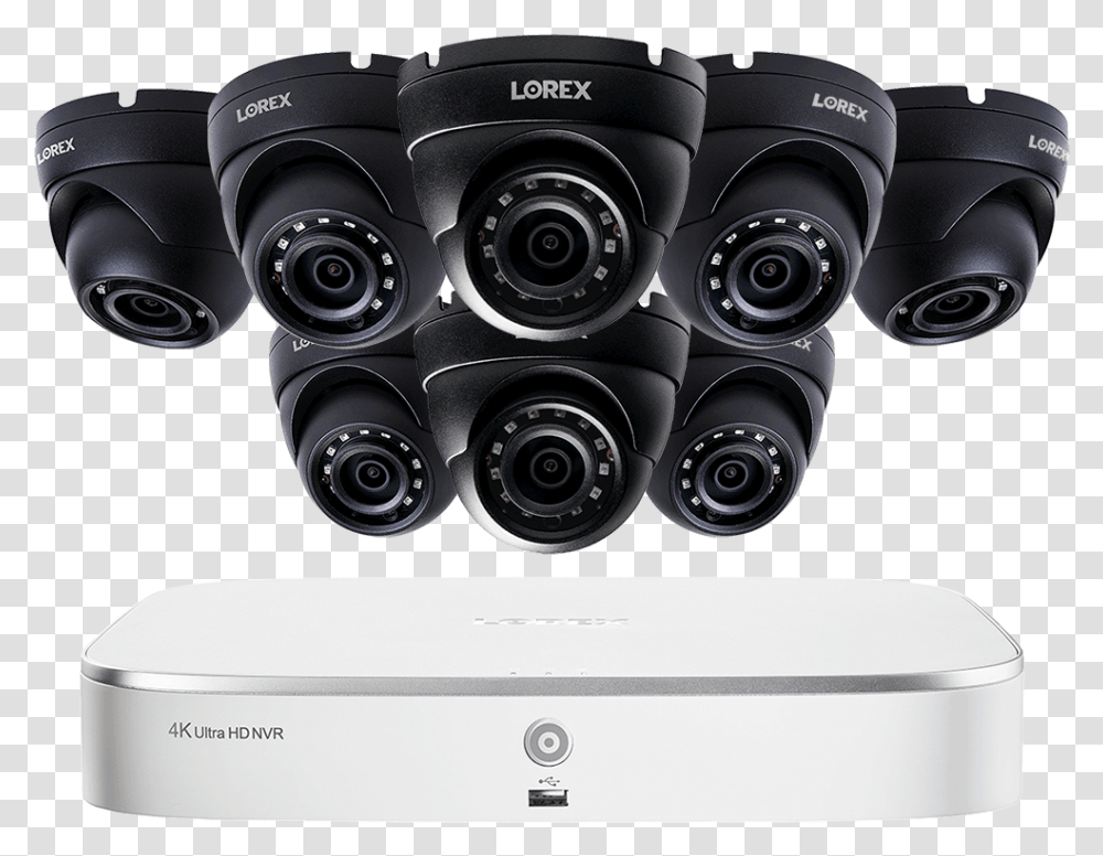 Channel 2k Resolution Ip Security Camera System With Ip Camera, Electronics, Video Camera, Camera Lens Transparent Png