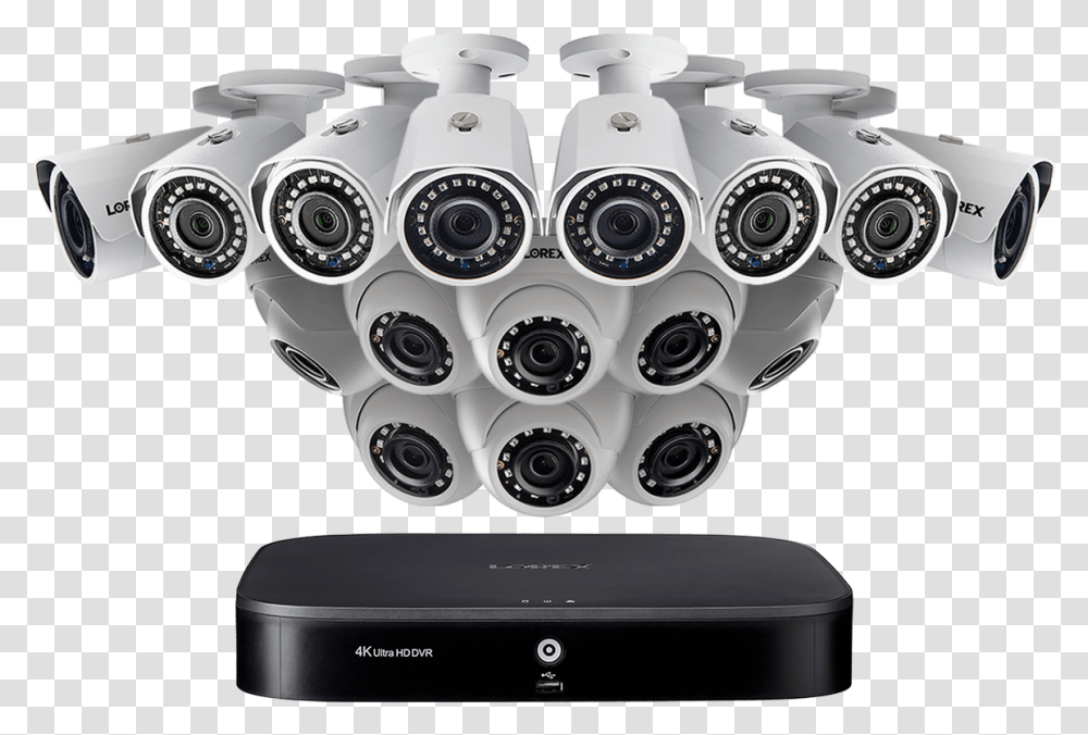 Channel Hd Security Camera System With 16 Super Security Alarm, Machine, Electronics, Engine, Motor Transparent Png