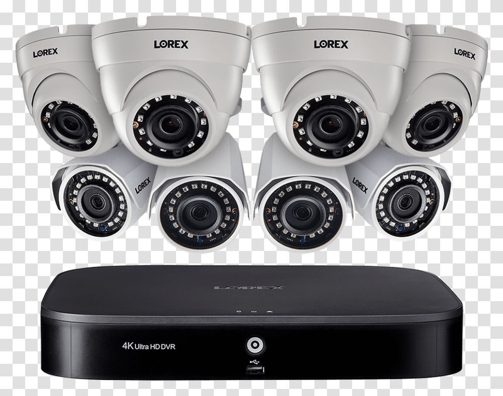 Channel Security System With Eight 1080p Hd Outdoor Ip Camera Installation Service, Electronics, Digital Camera, Camera Lens Transparent Png