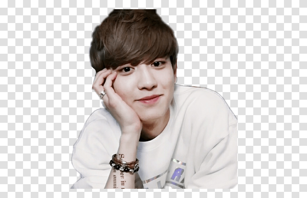 Chanyeol Chanyeol Exo Real Pcy Parkchanyeol Park Chanyeol Sticker, Person, Human, Face, Finger Transparent Png