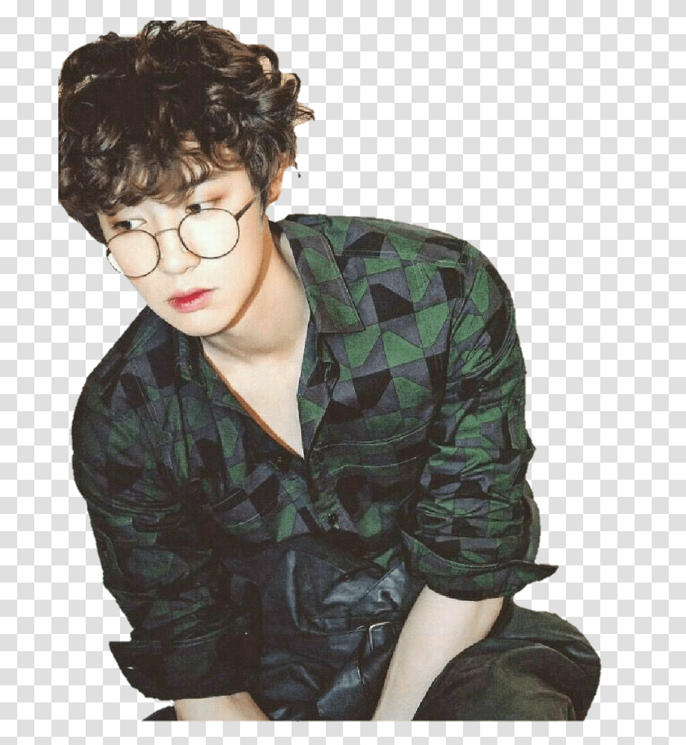 Chanyeol Edit Park Chanyeol With Glasses, Person, Human, Boy Transparent Png