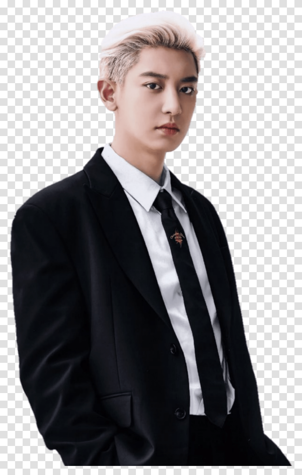 Chanyeol Exo Wattpad Kpop Boys Policeman Mafia Chanyeol Sticker Picsart, Suit, Overcoat, Clothing, Apparel Transparent Png