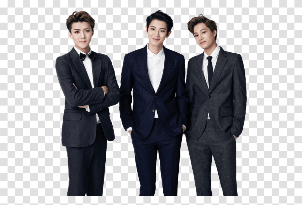 Chanyeol Sehun Chanyeol Kai And Sehun, Suit, Overcoat, Apparel Transparent Png