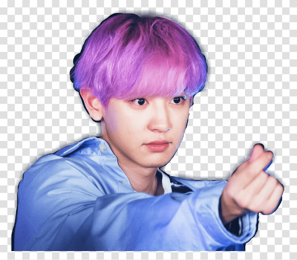 Chanyeol Sticker Picture Sticker Chanyeol Love, Person, Human, Hair, Finger Transparent Png