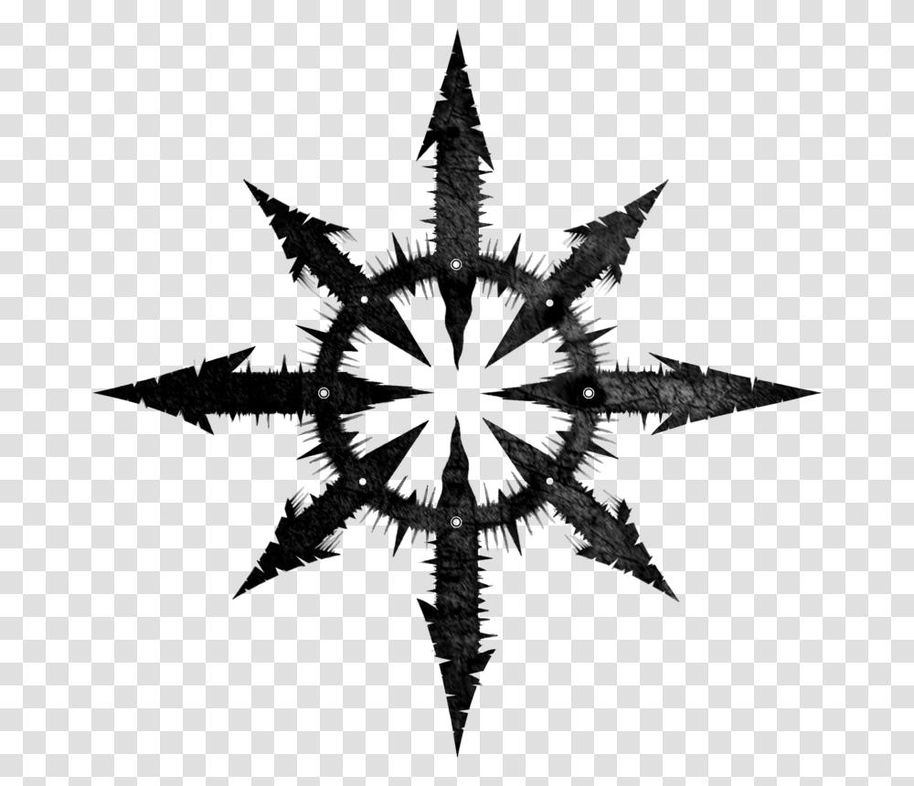 Chaos And Order Symbol, Star Symbol, Snowflake, Fractal, Pattern Transparent Png
